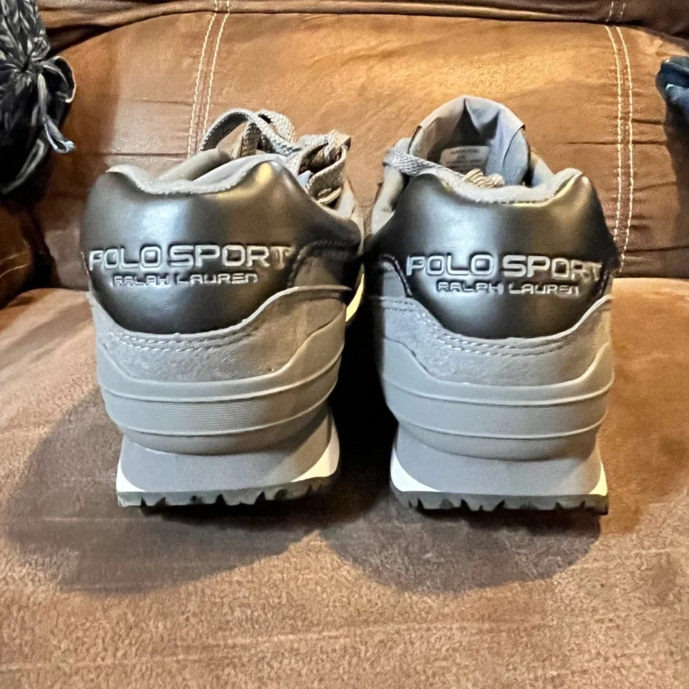 Polo Sport Ralph Lauren Slaton Shoes Sneakers grey Mens Size 12